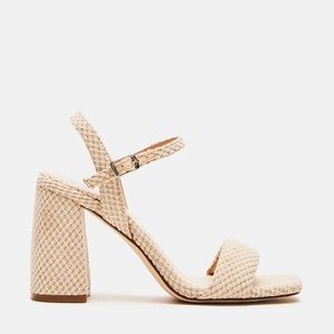Steve Madden Natural Fabric Heel